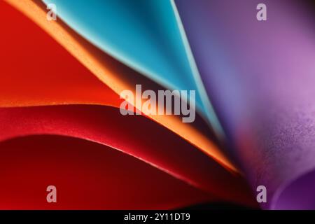 Colorful abstract background wallpaper.  Macro photography. Paper texture, rainbow color. Stock Photo