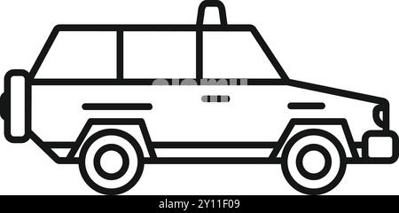 Military vehicle transporting soldiers on a mission, ensuring their safe movement across various terrains Stock Vector