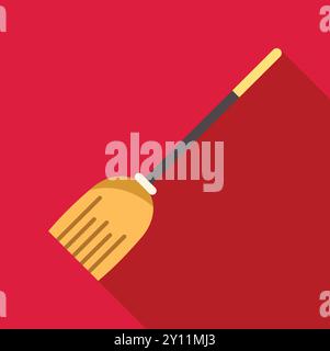 Minimalist vector illustration of a cleaning tool, perfect for websites and apps related to cleaning services Stock Vector