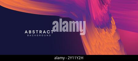 Abstract Waving Liquid blue, green, and Pink Gradient Background, Abstract Smooth Wave Fluid Purple, Orange, and Yellow Gradient Background Header Stock Vector