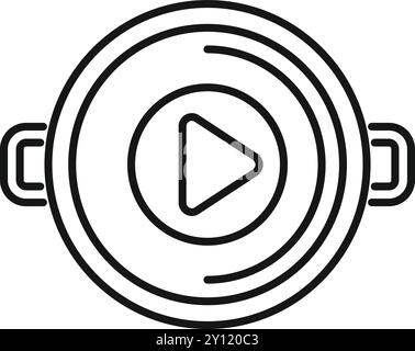 This logo is perfect for a cooking channel, recipe website, or any other culinary content creator looking for a modern and memorable brand identity Stock Vector
