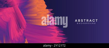 Abstract Waving Liquid blue, green, and Pink Gradient Background, Abstract Smooth Wave Fluid Purple, Orange, and Yellow Gradient Background Header Stock Vector