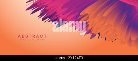 Abstract Waving Liquid blue, green, and Pink Gradient Background, Abstract Smooth Wave Fluid Purple, Orange, and Yellow Gradient Background Header Stock Vector