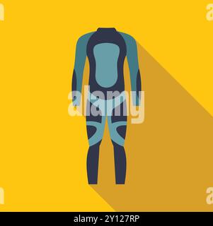 Diving suit protecting from cold water, allowing a comfortable practice of water sports Stock Vector
