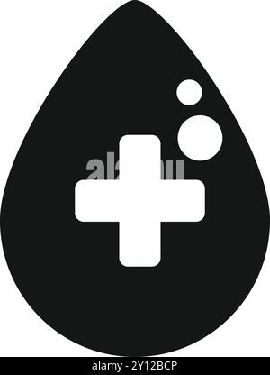 Simple vector illustration of a blood donation icon representing healthcare and medical services Stock Vector