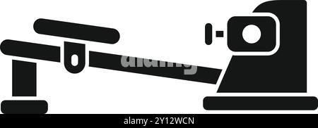 Leg press machine icon representing the concept of working out and building muscle Stock Vector