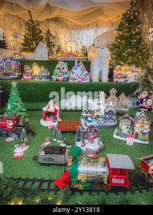 São Paulo SP Brazil, September 3, 2024. A Christmas Village in a Christmas store in a shopping mall in São Paulo, Brazil. Stock Photo