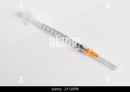 A sterile syringe of 1 ml of a 25 gauge used for injection Stock Photo ...