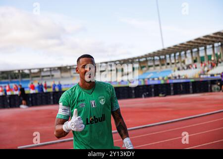 Rio Maior, Portugal. 24th Aug, 2024. Gabriel Batista (CD Santa Clara) seen during the Liga Portugal game between Casa Pia AC and CD Santa Clara at Estadio Municipal Rio Maior. Final score; Casa Pia 0:2 Santa Clara. (Photo by Maciej Rogowski/SOPA Images/Sipa USA) Credit: Sipa USA/Alamy Live News Stock Photo