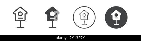 Nesting box icon simple flat vector symbol outline collection set logo Stock Vector