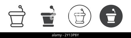 Podium speech icon simple flat vector symbol outline collection set logo Stock Vector