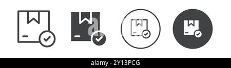 Stock Availability Icon simple flat vector symbol outline collection set logo Stock Vector