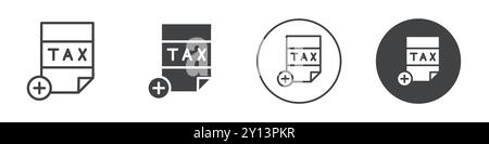 Tax Credit icon simple flat vector symbol outline collection set logo Stock Vector