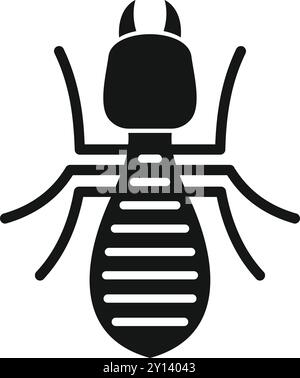 Simple termite icon representing a common pest control issue Stock Vector