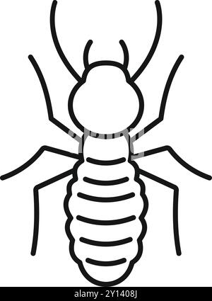 Big termite insect is spreading its legs, showing off its segmented body and antennae Stock Vector