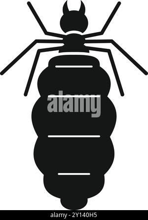 Big termite insect spreading legs icon glyph vector illustration Stock Vector