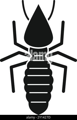 Simple termite icon, representing one of the worst household pests Stock Vector