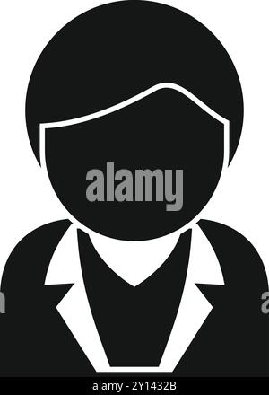 This simple icon is representing a businessman wearing a suit, useful for business and finance concepts Stock Vector