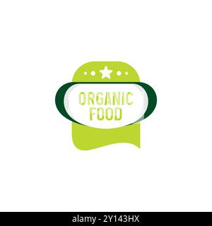 Organic Food Label or Sticker Design Vector Stock Vector