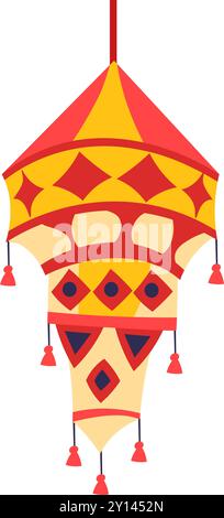 Decorative Lantern Vector Illustration isolated Stock Vector