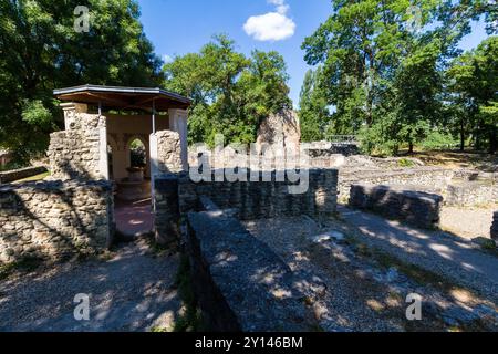 Dominican monastery nunnery convent and Royal Mansion building ruins (13th century), Margaret Island (Margit-sziget), Budapest, Hungary Stock Photo