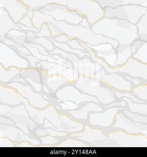 Marbel slab or grunge stone seamless pattern. The luxury of gray and golden marble texture and background. Vector illustration Stock Vector