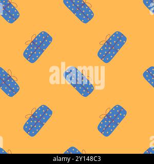 Gift Boxes Pattern on Orange Stock Vector