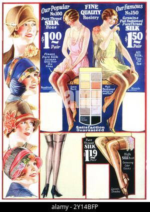 1927 Chicago Mail Order Co Women's Silk Hosiery ad Stock Photo