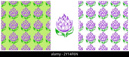Seamless pattern. Cups. Set drawings with wax crayons. Kitchen or cafe design. Print for cloth design, textile, fabric, wallpaper Stock Vector