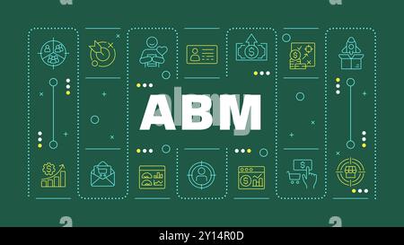 ABM green word concept Stock Vector