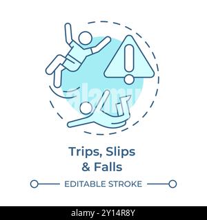 Work environment safety soft blue concept icon Stock Vector