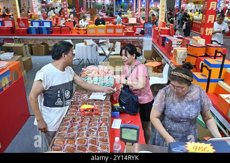 The 24th Sichuan Mid-Autumn Food and Mooncakes Cultural Festival kicks off in Chengdu City, southwest China's Sichuan Province, 3 September, 2024. Stock Photo