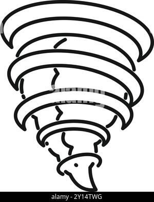 wind gusts hurricane disaster line icon vector illustration Stock ...