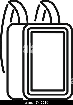 Smartphone screen protector protecting a smartphone screen from scratches and damage Stock Vector