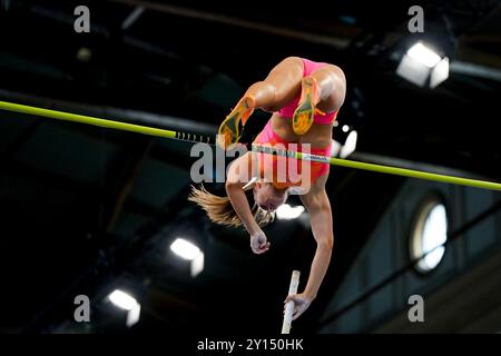 Zurich, Switzerland. 04th Sep, 2024. Zurich, Switzerland, September 4th 2024: Angelica Moser (SUI) during the Women's Pole Vault event at the Wanda Diamond League Weltklasse Zurich event at Zurich Main station in Zurich, Switzerland. (Daniela Porcelli/SPP) Credit: SPP Sport Press Photo. /Alamy Live News Stock Photo