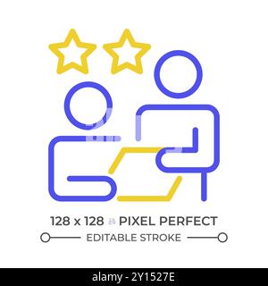 Feedback two color line icon Stock Vector