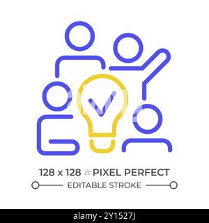 Brainstorming two color line icon Stock Vector