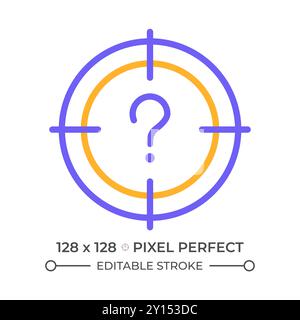 Main question two color line icon Stock Vector
