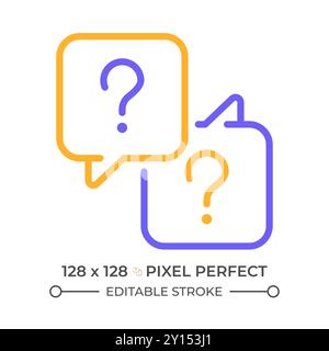 MIsunderstanding two color line icon Stock Vector