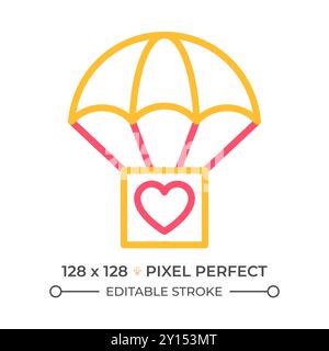 Humanitarian aid two color line icon Stock Vector