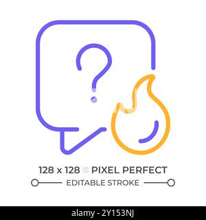 Urgent question two color line icon Stock Vector