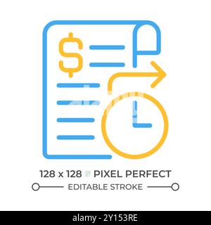 Standing order two color line icon Stock Vector