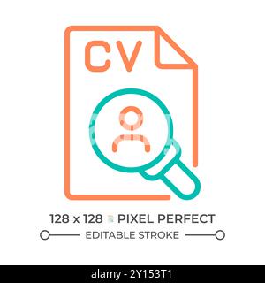 Recruitment two color line icon Stock Vector