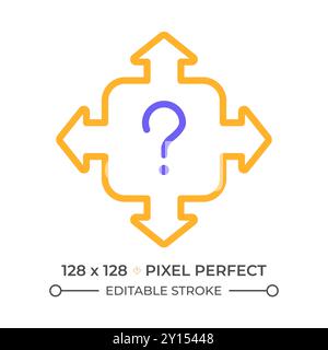 Direction two color line icon Stock Vector