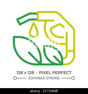 Biofuel two color line icon Stock Vector