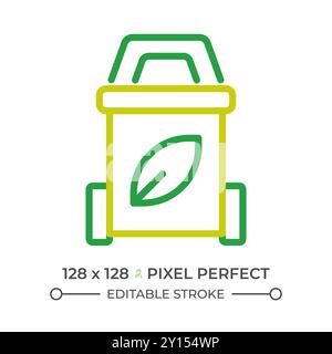 Waste sorting two color line icon Stock Vector