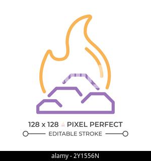 Fossil fuel two color line icon Stock Vector