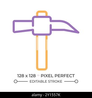 Pickaxe two color line icon Stock Vector