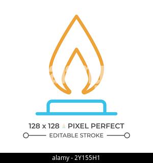 Gas two color line icon Stock Vector