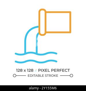 Sewage system two color line icon Stock Vector